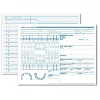 Dental Exam Record Anatomic Diagrams Horizontal Format