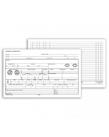 Optometry Record Card Two Sided 5" X 8" 