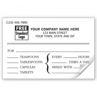 Veterinary Instruction Labels, Pressure Sensitive