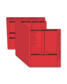 Real Estate Folder Right Panel List Letter Size Red 