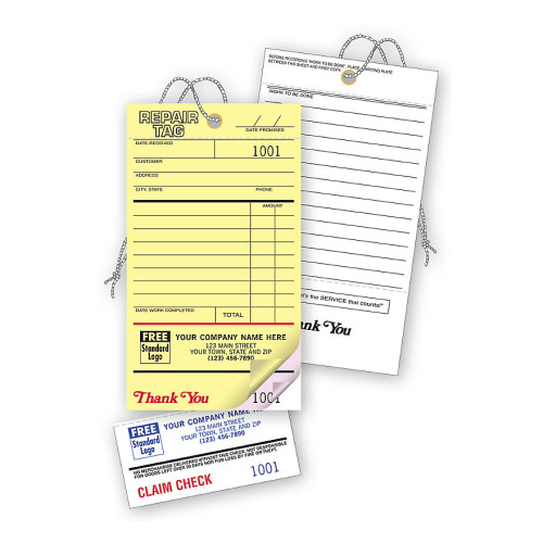 Repair Tag/Invoice With Claim Check Repair Tag/Invoice With Claim Check