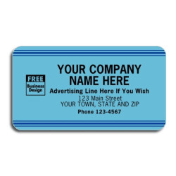 Imprinted Blue Advertising Label