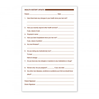 Health History Update Forms