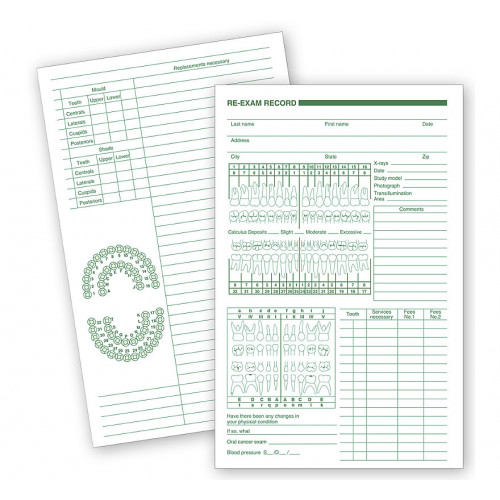 Dental Prosthetic ReExam Records Primary And Permanent Arch Dental Prosthetic ReExam Records Primary And Permanent Arch