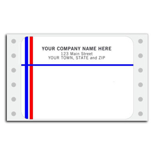 Continuous Mailing Label - Blue/Red Line (Item #D216) - Pin-Fed Labels - Mailing Labels Continuous Mailing Label - Blue/Red Line (Item #D216) - Pin-Fed Labels - Mailing Labels