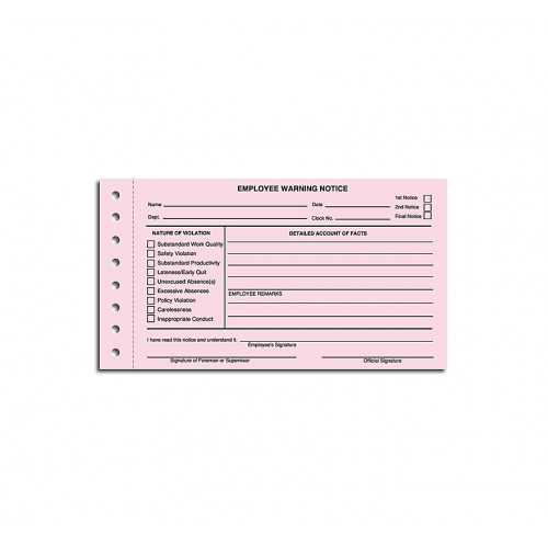 Employee Warning Notices 