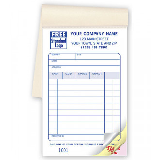 Carbonless Extra Wording Sales Books