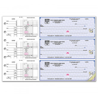 3 On A Page Payroll & Disbursement Check Side Tear Vouchers