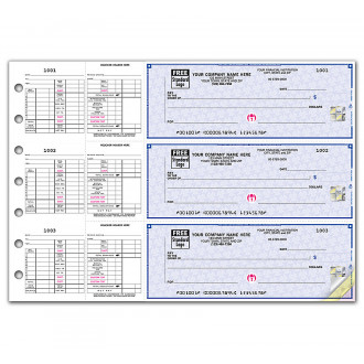 3 On A Page Business Size Checks For Hourly Payroll