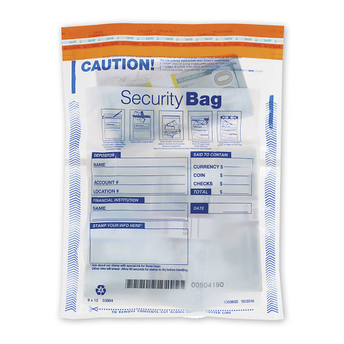 Dual Pocket Deposit Bag Clear Dual Pocket Deposit Bag Clear