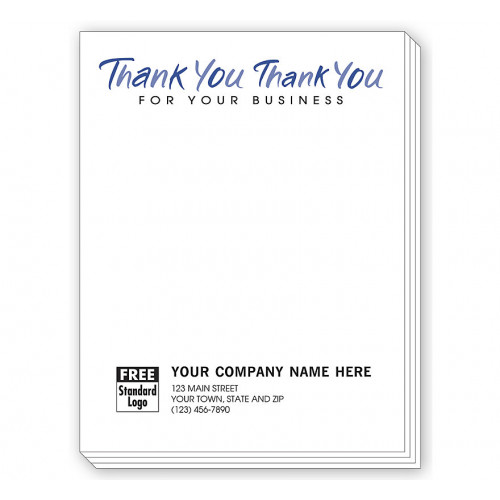 Thank You For Your Business, Personalized Notepads Thank You For Your Business, Personalized Notepads