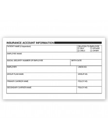 Patient Insurance Account Information Labels 