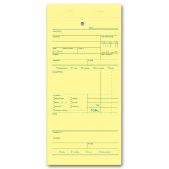 Florist Sales Order Forms, Padded