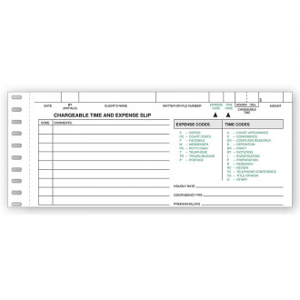 Chargeable Time/Expense Slip