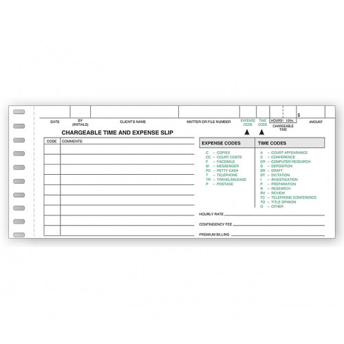 Chargeable Time/Expense Slip Chargeable Time/Expense Slip
