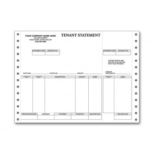 Continuous Tenant Statement Continuous Tenant Statement