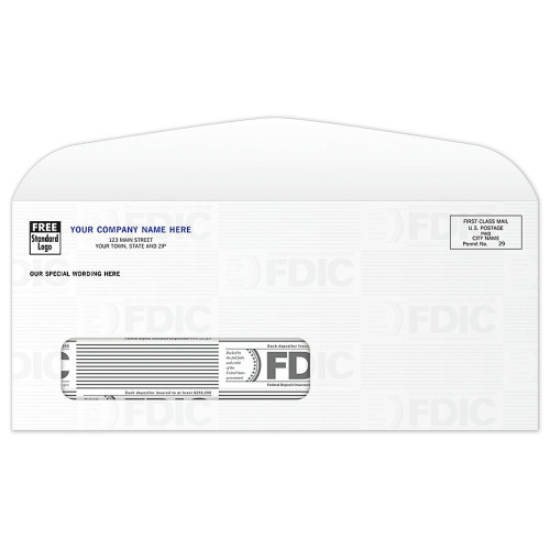 24# White FDIC Tint #10 Window Envelope - Window Envelope, Security Printing, Size #24 24# White FDIC Tint #10 Window Envelope - Window Envelope, Security Printing, Size #24