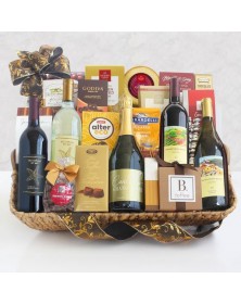 California Grandeur Wine and Gourmet Food Gift Basket