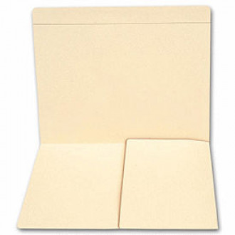 Top Tab Half Pocket Manila Folder, 11 pt