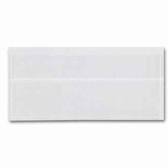 Adhesive Transparent Plastic File Pockets, 7 1/4" x 3 1/4"