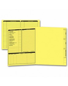 Real Estate Folder, Left Panel List, Letter Size, Yellow (Item #285Y) - Business Checks Supplies  - Business Checks | Printez.com 