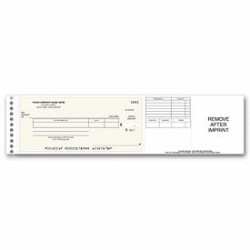 Long Stub Disbursement Check