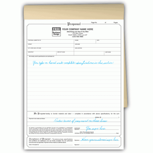 Classic Proposal Forms Classic Proposal Forms