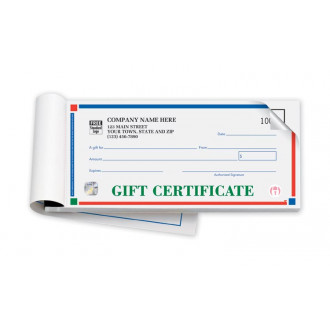 High Security Colored Printable Gift Certificates