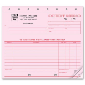 Triplicate Credit Memos