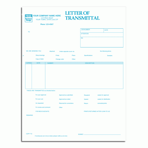 Laser Letter of Transmittal Laser Letter of Transmittal