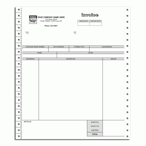 Continuous Service Invoice for One-Write Plus Continuous Service Invoice for One-Write Plus