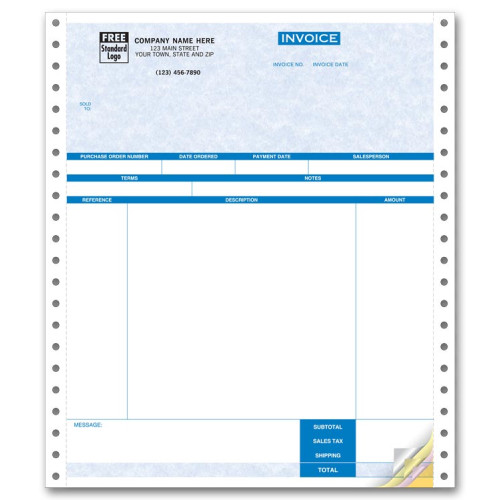 Continuous Service Invoice for One-Write Plus - Parchment Continuous Service Invoice for One-Write Plus - Parchment