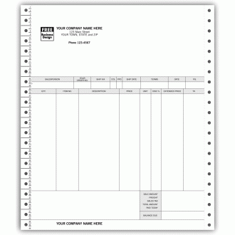 General Continuous Invoice for MYOB