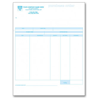 Laser Purchase Order for Peachtree
