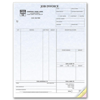 Laser Job Invoice - Parchment