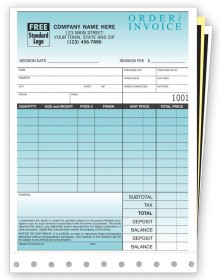Professional Invoices - Photo Order Invoices + Envelope 