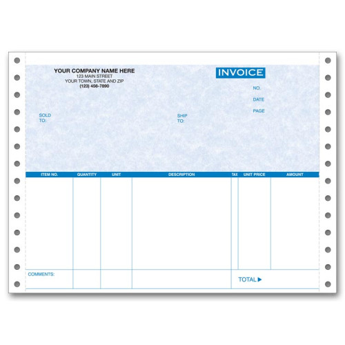 Personalized Continuous Invoices Personalized Continuous Invoices