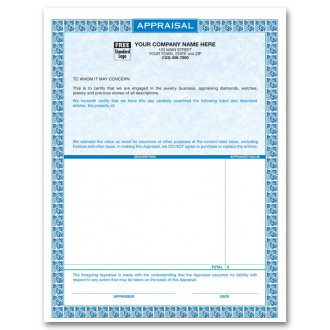 Laser Appraisal Form Parchment