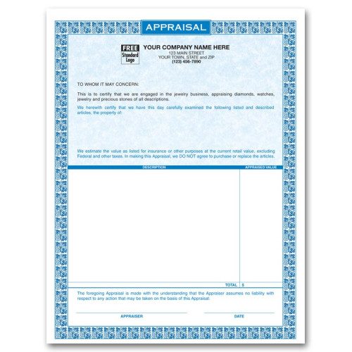 Laser Appraisal Form Parchment Laser Appraisal Form Parchment