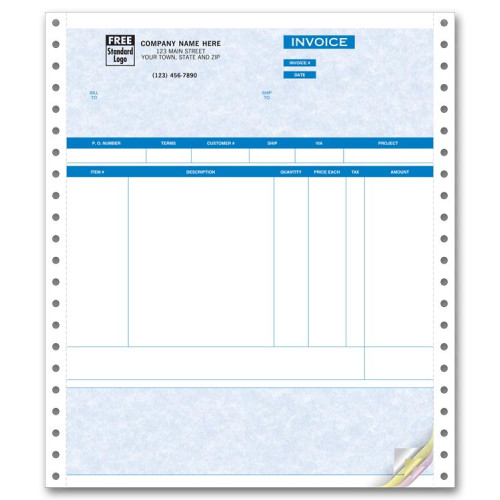 Continuous Product Invoice - Parchment Continuous Product Invoice - Parchment