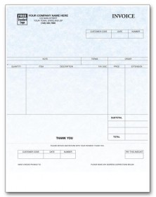 Personalized Laser Invoices 