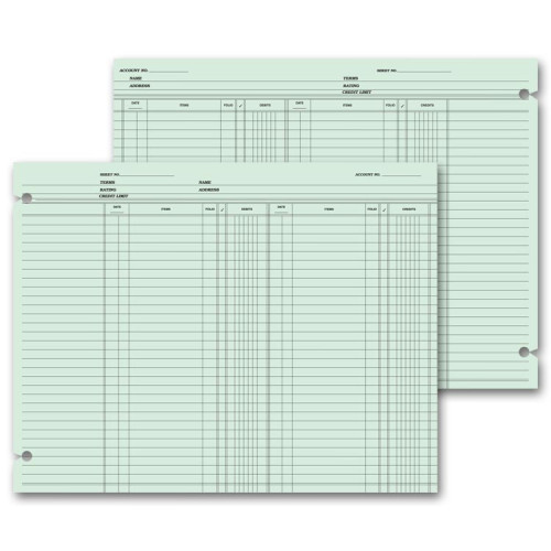 Ledger Sheets - Double Entry Ledger Sheets - Double Entry