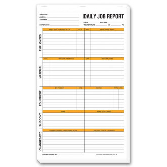 Daily Job Report Forms
