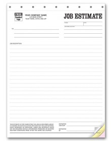 Job Estimate Business Forms job estimates, job estimate form, estimate forms.
