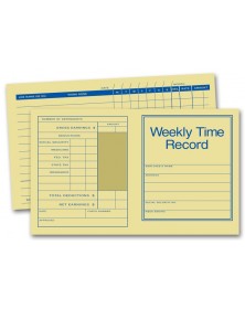 Weekly Time Record Cards business invoices, buisness forms, job invoice forms, business forms