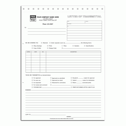 Snapset Letter of Transmittal Forms Snapset Letter of Transmittal Forms