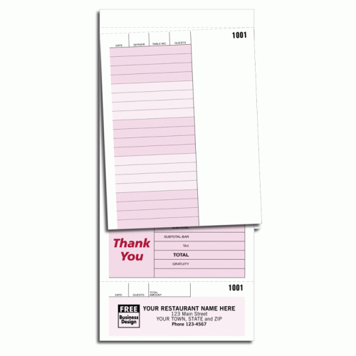 Preprinted Guest Checks Forms Preprinted Guest Checks Forms