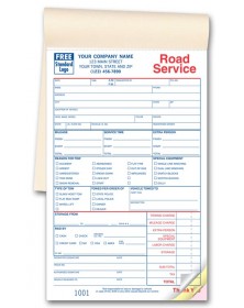 Road Service Form - Booked auto forms, auto repair order forms, automotive repair order