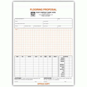 Flooring Proposal Forms with Signature