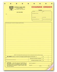 Special Contraction Change Order Forms 